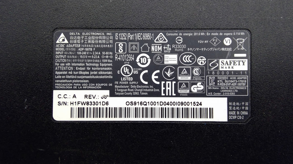 Delta ADP-180TB F 180W 19.5V 9.23A 5.5x2.5 Adapter for MSI GS GE