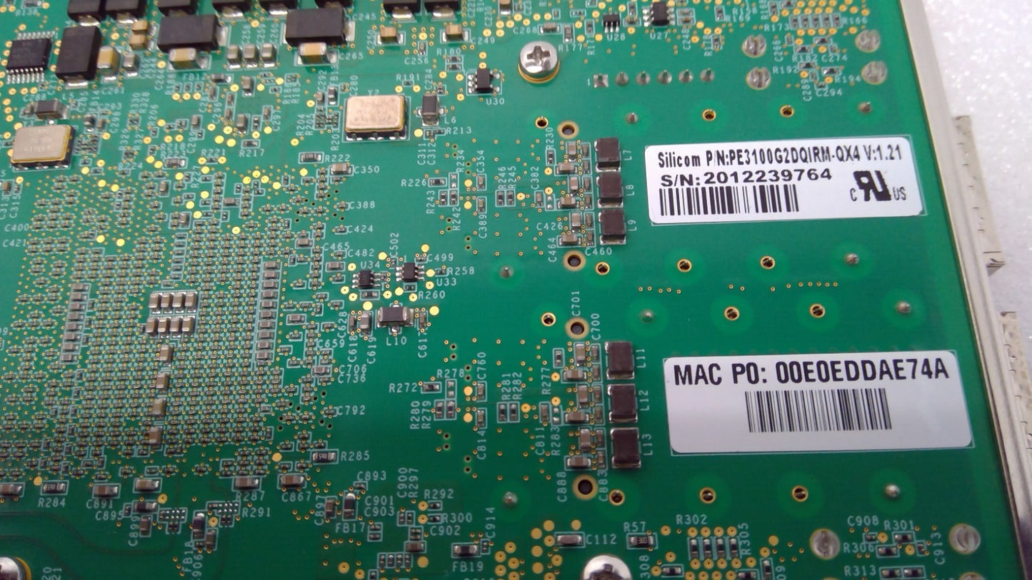 Silicom PE3100G2DQIRM-QX4 QSFP dual-port 100 Gigabit Ethernet PCIe adapter