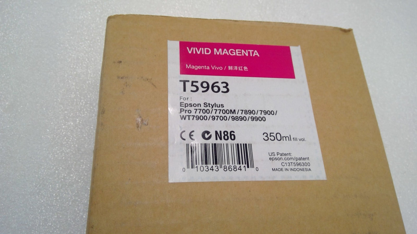 NEWGenuine Epson T5963 Vivid Magenta Ink for Stylus Pro 9890 9900 7700 7900 9700