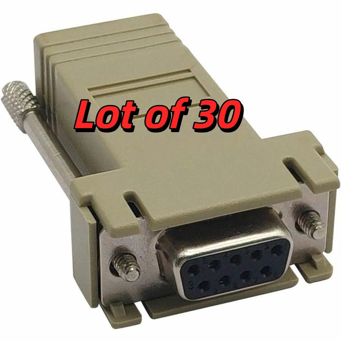 Lot of 30 Tripplite B090A9F DB9F to RJ45-F Modular Serial Adapter Beige