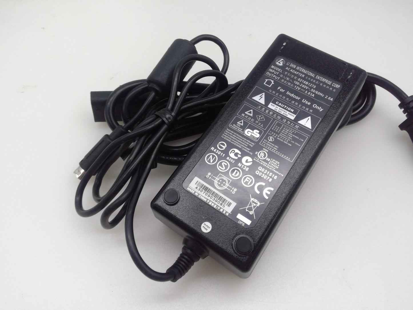 LiShin 0218B1270 4-PIN 12V 5.83A Power Supply AC Adapter Battery Charger