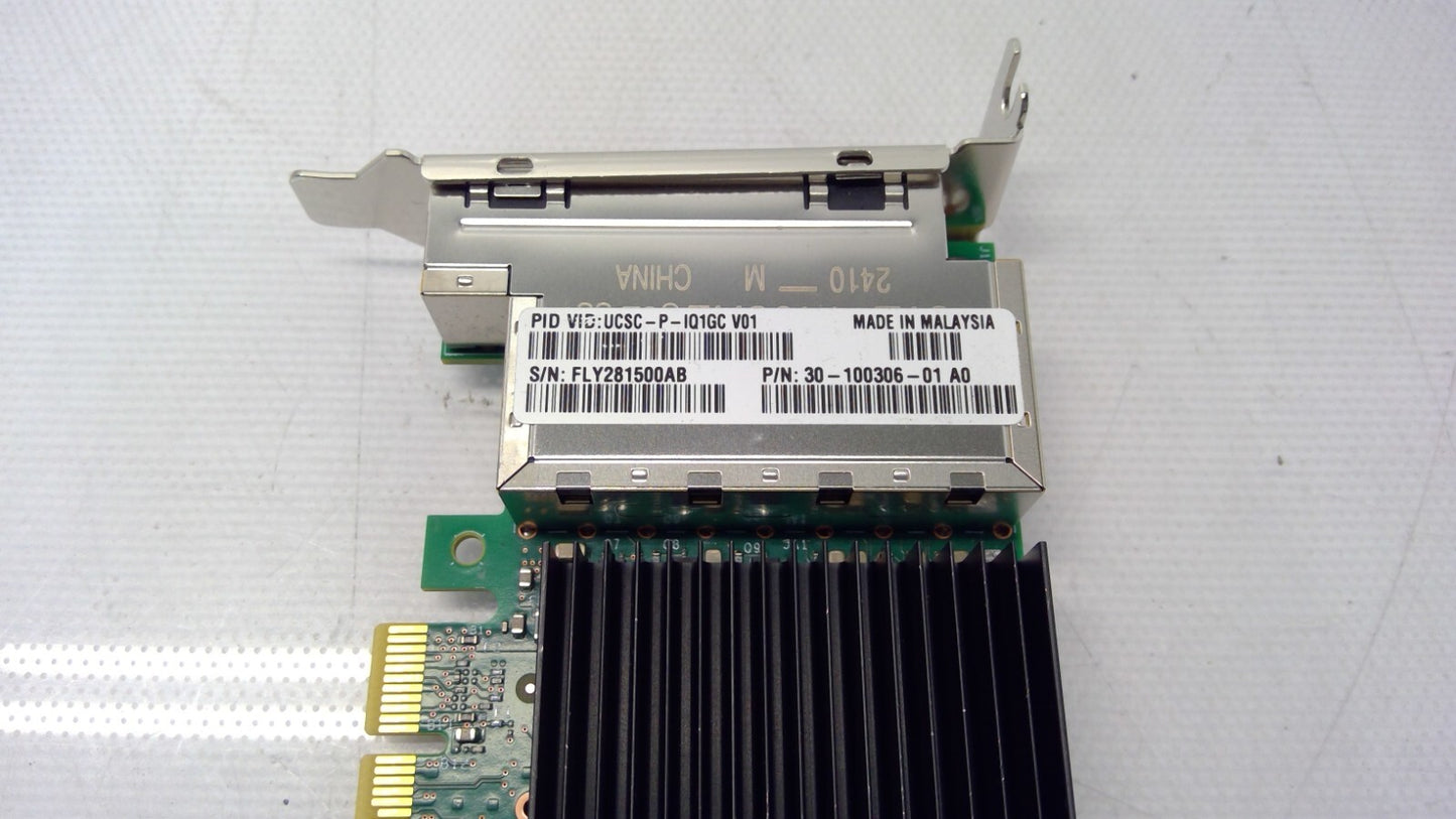 CISCO UCSC-P-IQ1GC Intel 4-Ports 1Gb Network Card 30-100306-01