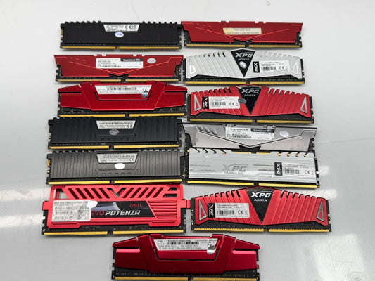 Lot of 13 MIX DDR4 RAM 8G  XPG G.Skill Ripjaws V *READ*
