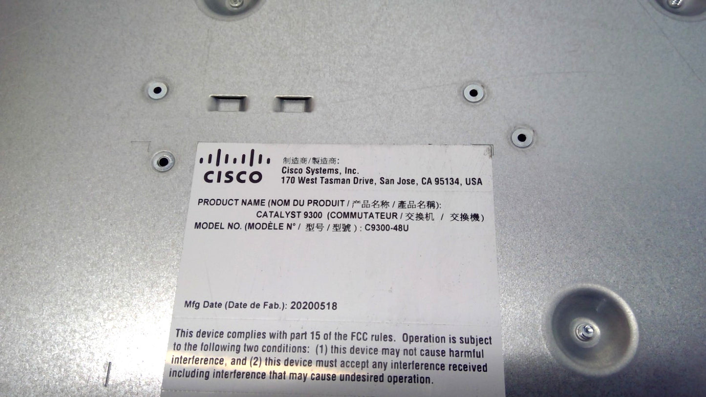 Cisco *C9300-48U-E* Catalyst 9300 48-Port UPOE Switch W/MODULE *READ DETAIL*
