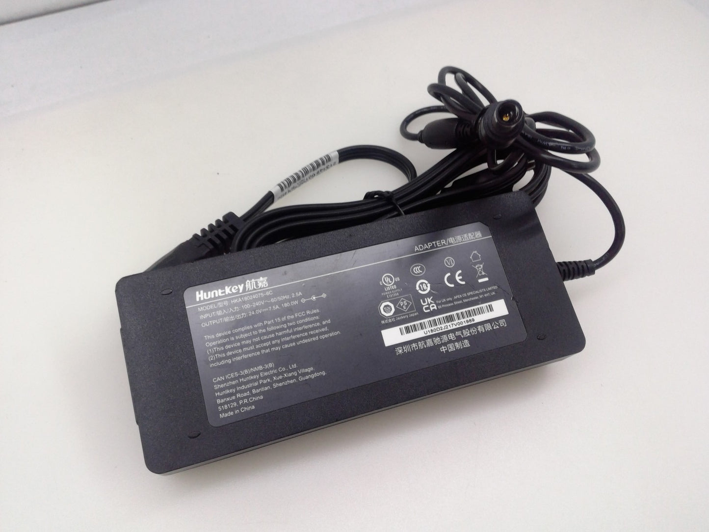 Genuine HuntKey 24V 7.5A AC Adapter for Jackery Explorer PTB101 Portable Station