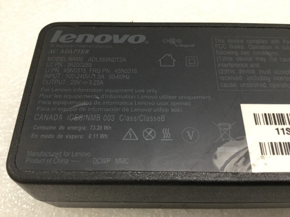 OEM Lenovo Laptop AC Adapter 65W 20V 45N0316 92P1160 92P1156 42T4416 42T4417