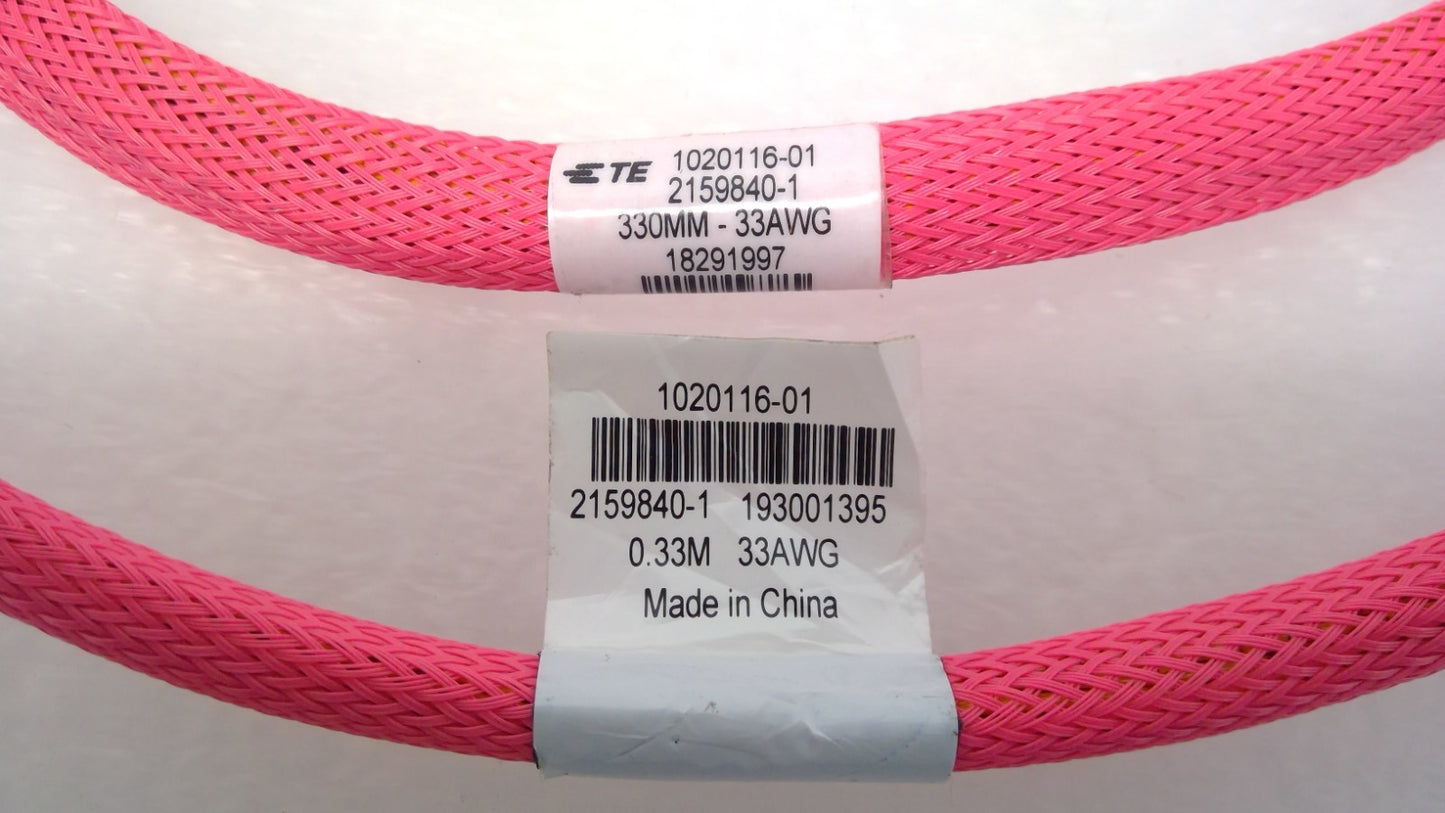 TE Connectivity 2159840-1 Assembly 1020116-01 Pink 33AWG 330MM SFF-TA-1002 *read