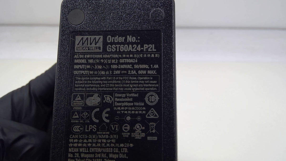 MEAN WELL GST60A24-P2L 60W 24V 2.5A AC/DC Adapter 5.5x2.5mm