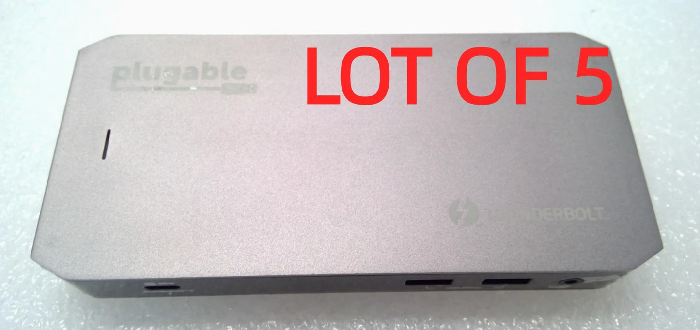 Lot Of 5 Plugable Thunderbolt 3 USB C Docking Station 96W Charging TBT3-UDC3