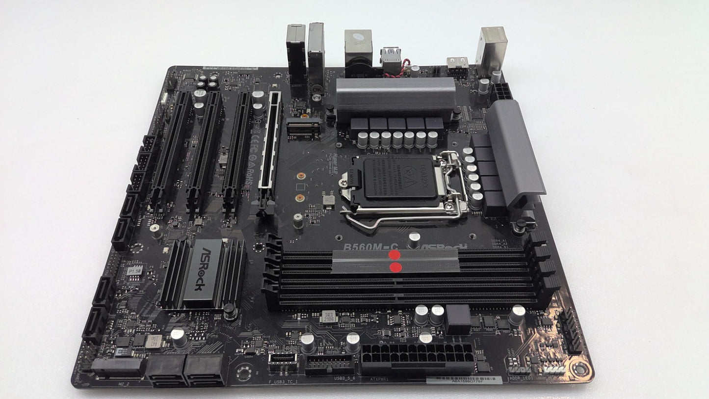 ASRock B560M-C Motherboard DDR4 LGA1200 Micro ATX  No WiFi Card *Read*
