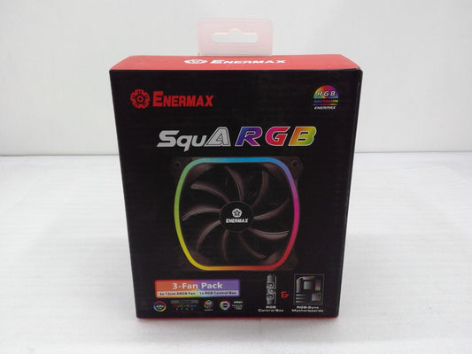 Enermax SquA RGB UCSQARGB12P-BP3 120mm Cooling Case Fan, 3-Pack