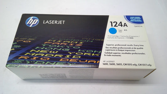 HP Q6001A 124A Cyan Toner LaserJet 1600 2600 2605 CM1015 1017 SEALED