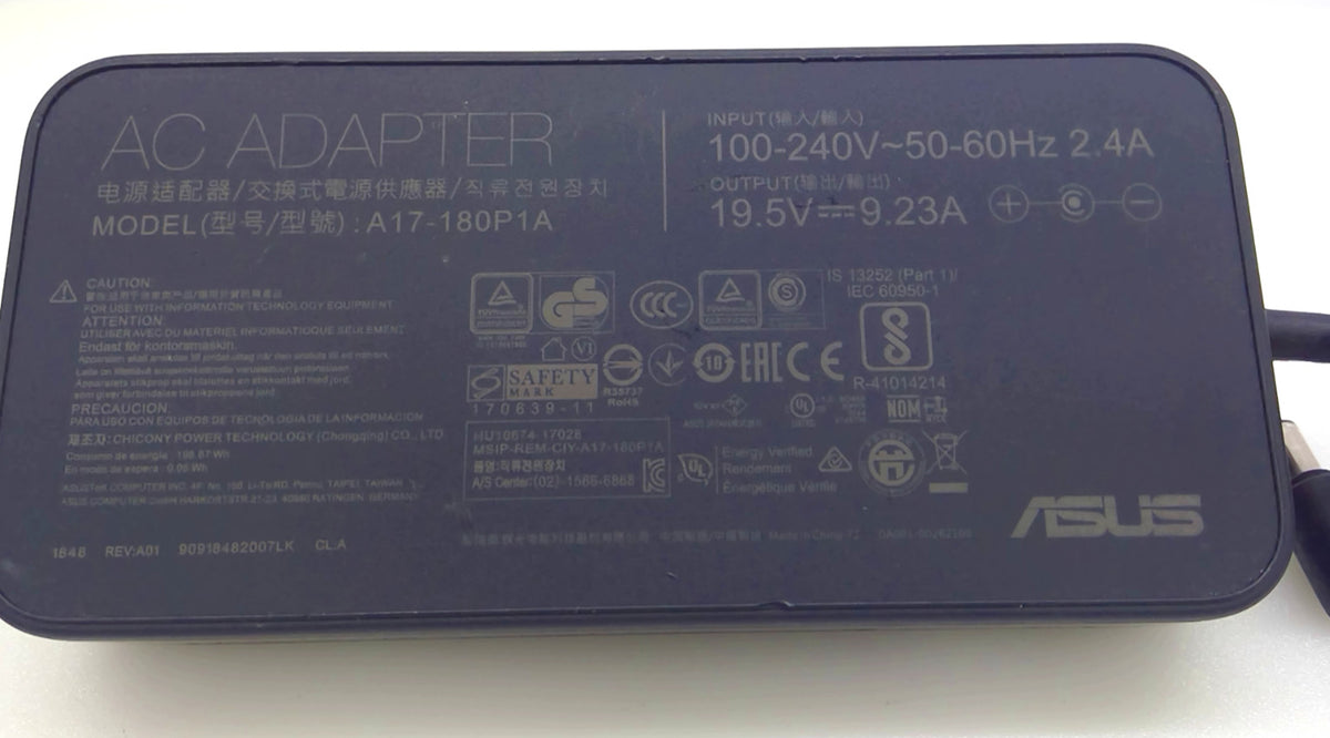 Genuine ASUS ROG Zephyrus G15 GA502IV 180W 19.5V 9.23A AC Power Adapter6.0x3.7mm