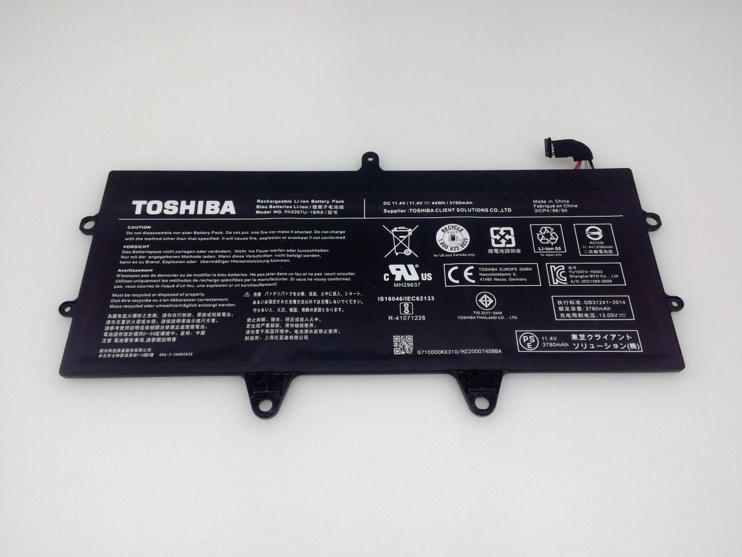 Genuine PA5267U-1BRS Battery for Toshiba Portege X20W X20W-D X20W-E 44Wh 11.4V