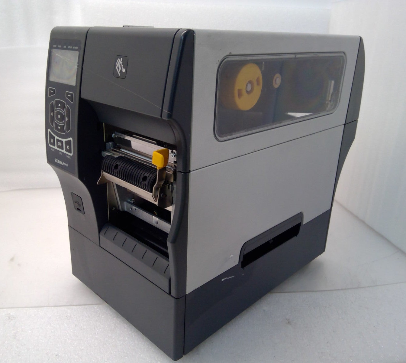 Zebra ZT410 Direct Thermal Transfer Label Printer Peel Rewind USB LAN *Read*