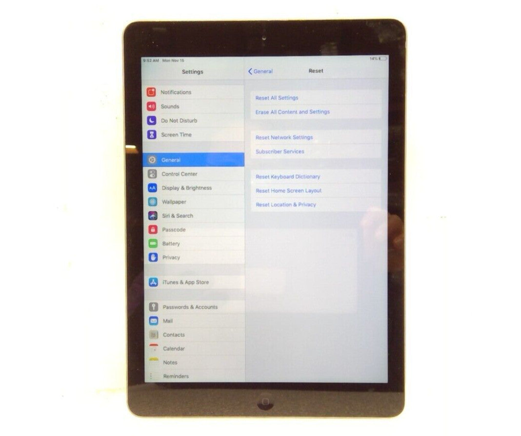 Apple iPad Air 1st Gen 9.7" 16GB A1474 MD785LL/A  Wi-Fi Space Gray Locked "Read"