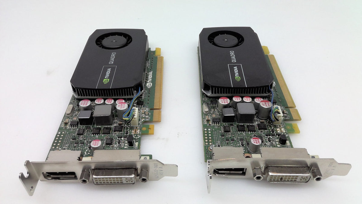 Lot of 2 Nvidia Quadro 600 HP 612951-002 PCI Graphics card  1GB DVI  Low profile