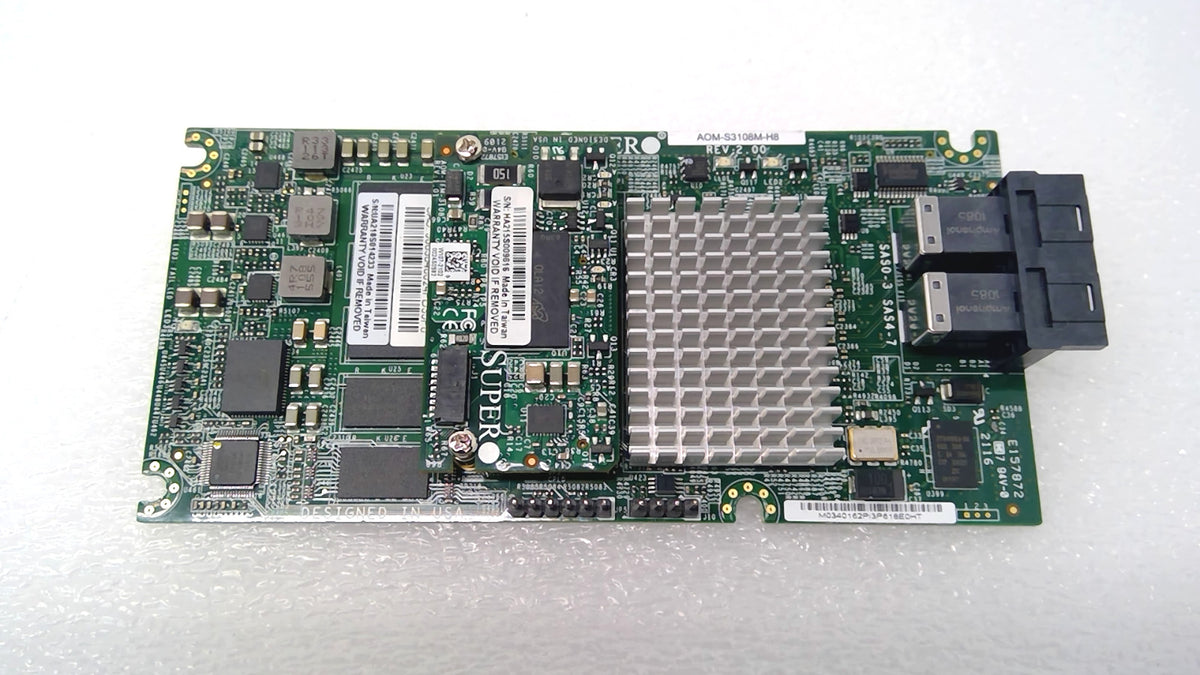 Supermicro AOM-S3108M-H8 12Gbps 8-Port SAS3 RAID Module 2GB NO Battery Card