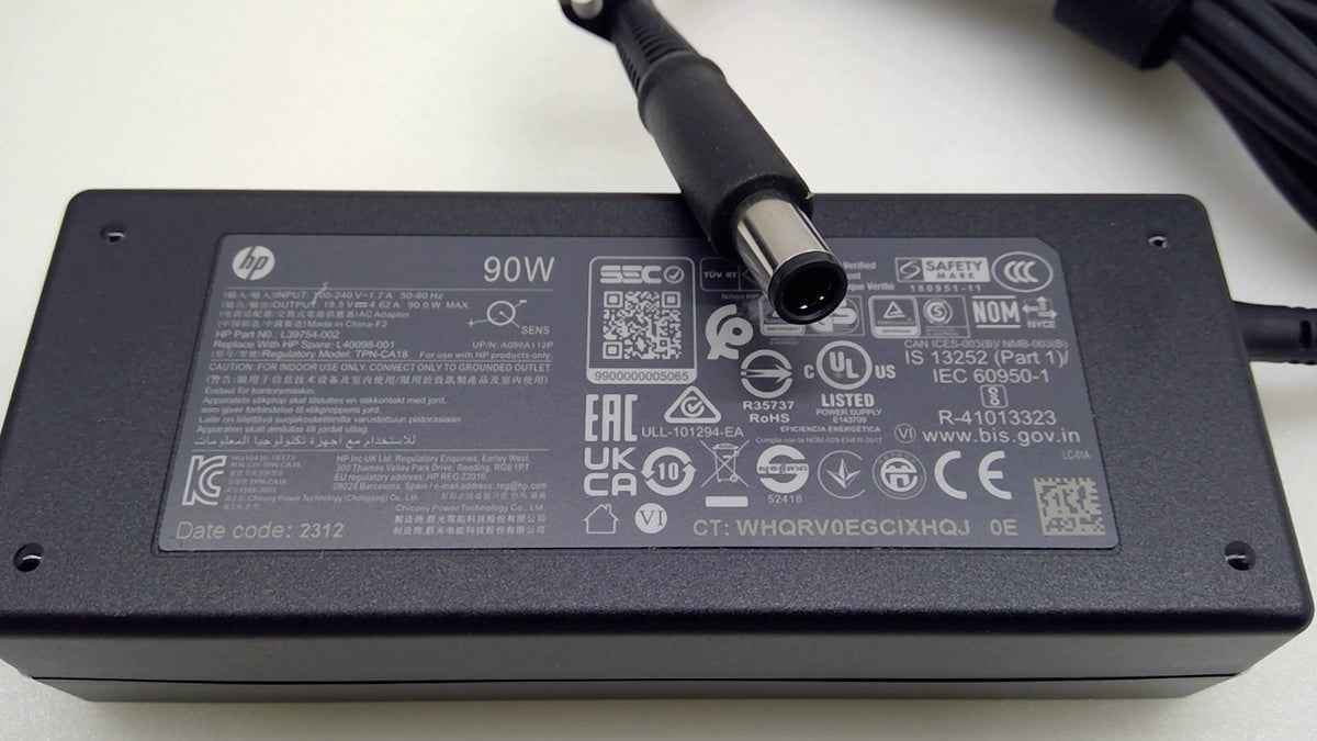 Open Box HP TPN-CA18 90W Charger 19.5V 4.62A 7.5x5.0mm Pavilion ProBook