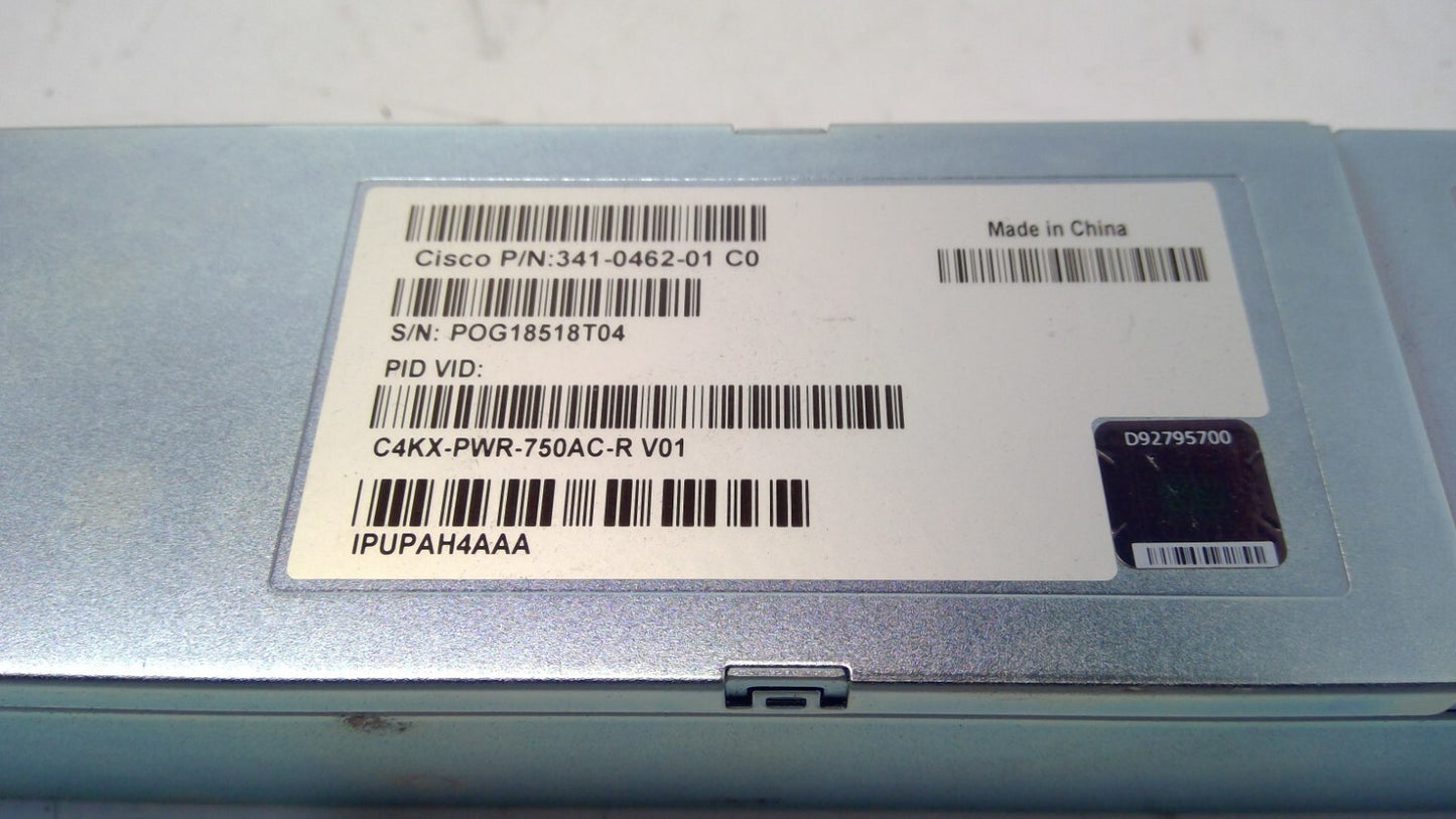 CISCO C4KX-PWR-750AC-R 750W AC FRONT-TO-BACK COOLING POWER SUPPLY 341-0462-01