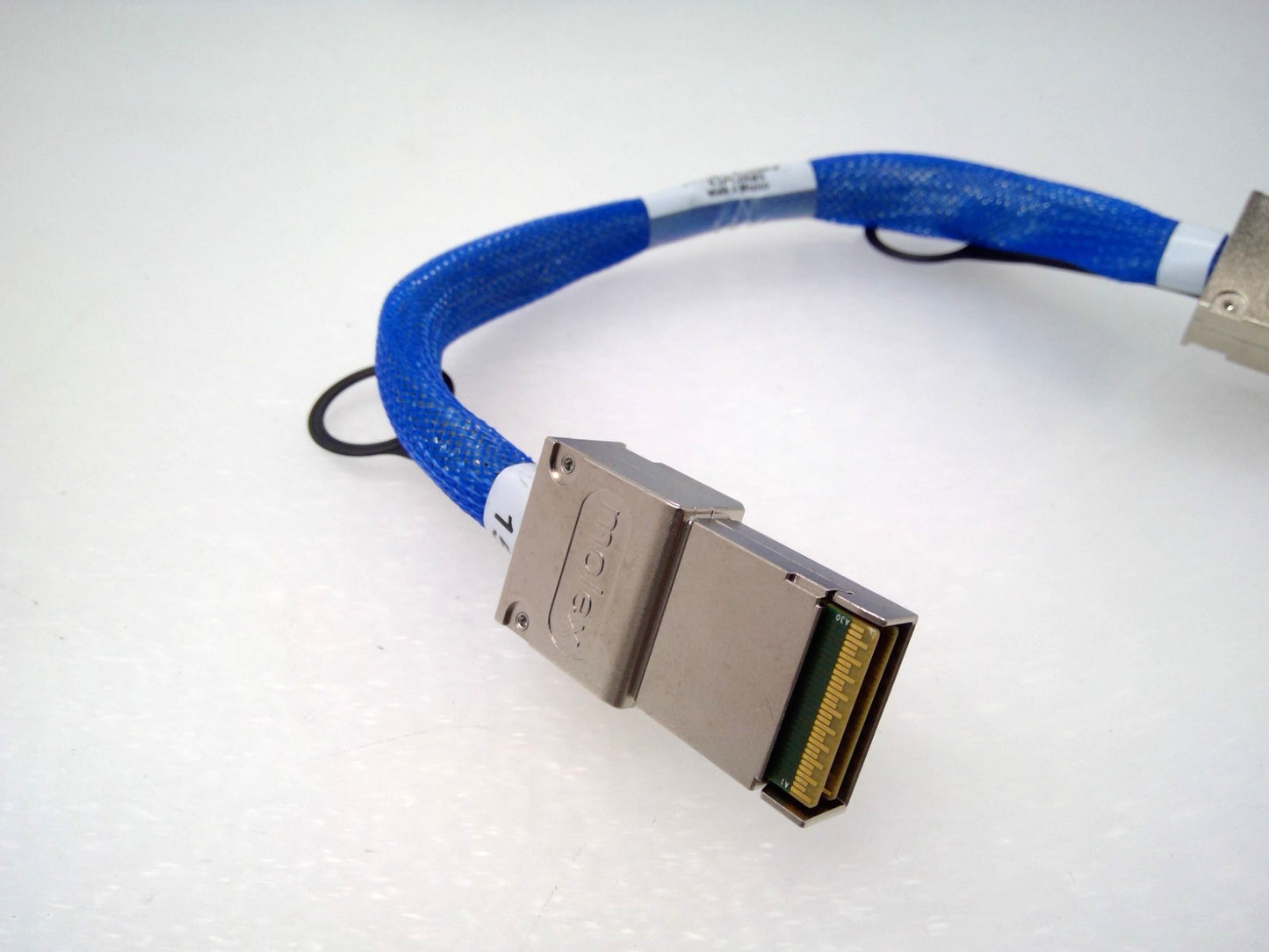 Molex 0.39m DAC High Speed PEIe CDFP x16 Connector Cable 30AWG 1143703-02 Blue