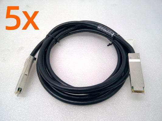 LOT OF 5 Amphenol 530-4445-01 3M 40Gbps QSFP to QSFP passive copper cable