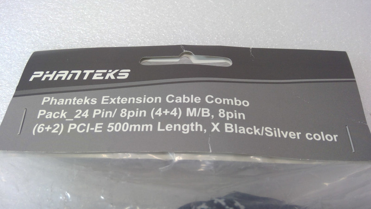 NEW Phanteks Extension Cable Combo PH-CB-CMBO_XSV X Black Silver w/Combs