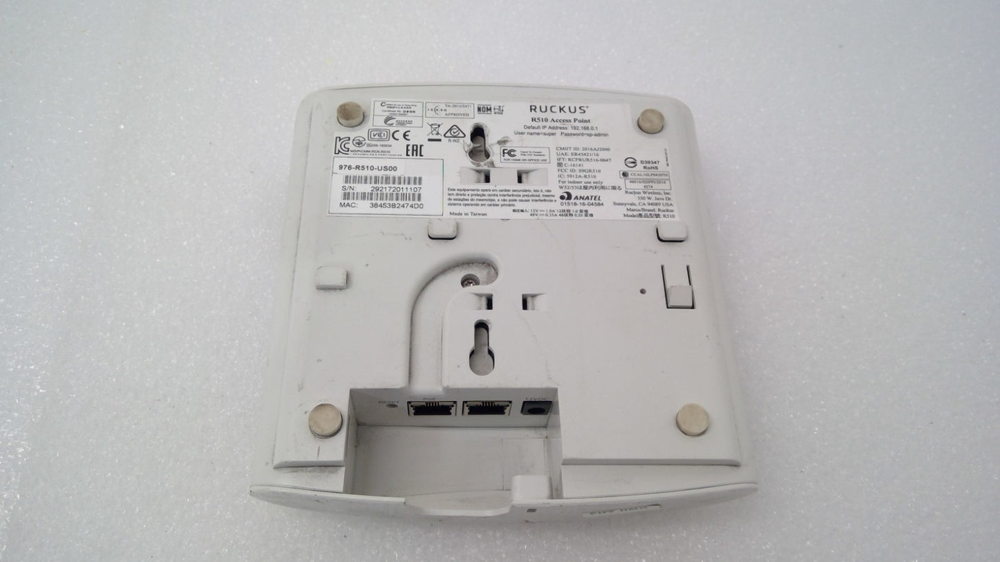 Ruckus Wireless ZoneFlex R510 802.11ac 867Mbit/s Wireless Access Point POE *Read