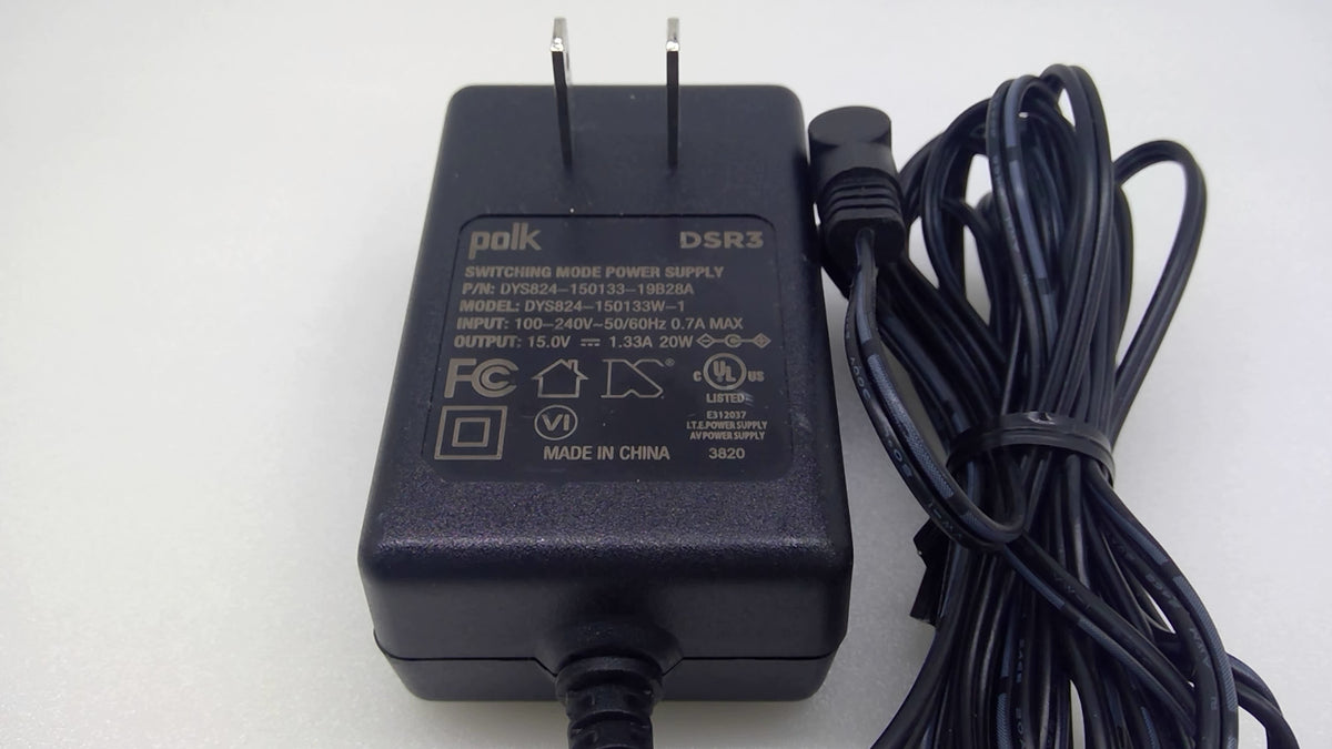 Polk DSR3 15V 1.33A AC Adapter DYS824-150133W-1 Wireless Surround Speaker