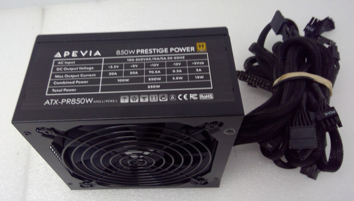 Apevia Prestige Power 850W 80 Plus Gold Power Supply ATX-PR850W ATX 3.0 PCIe 5.0