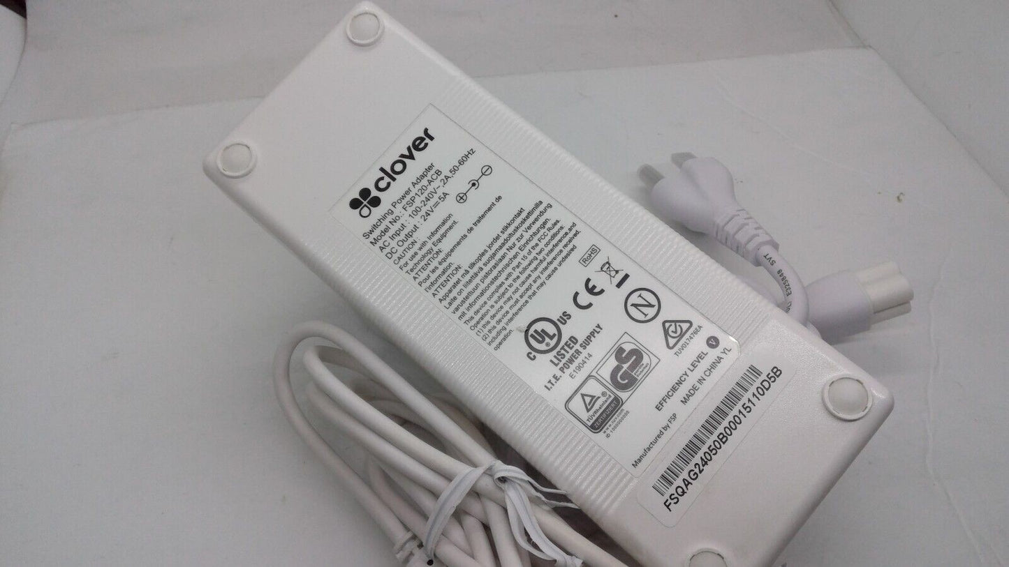 FSP Clover FSP120-ACB Switching Power 24V 5A AC Adapter for POS Systems