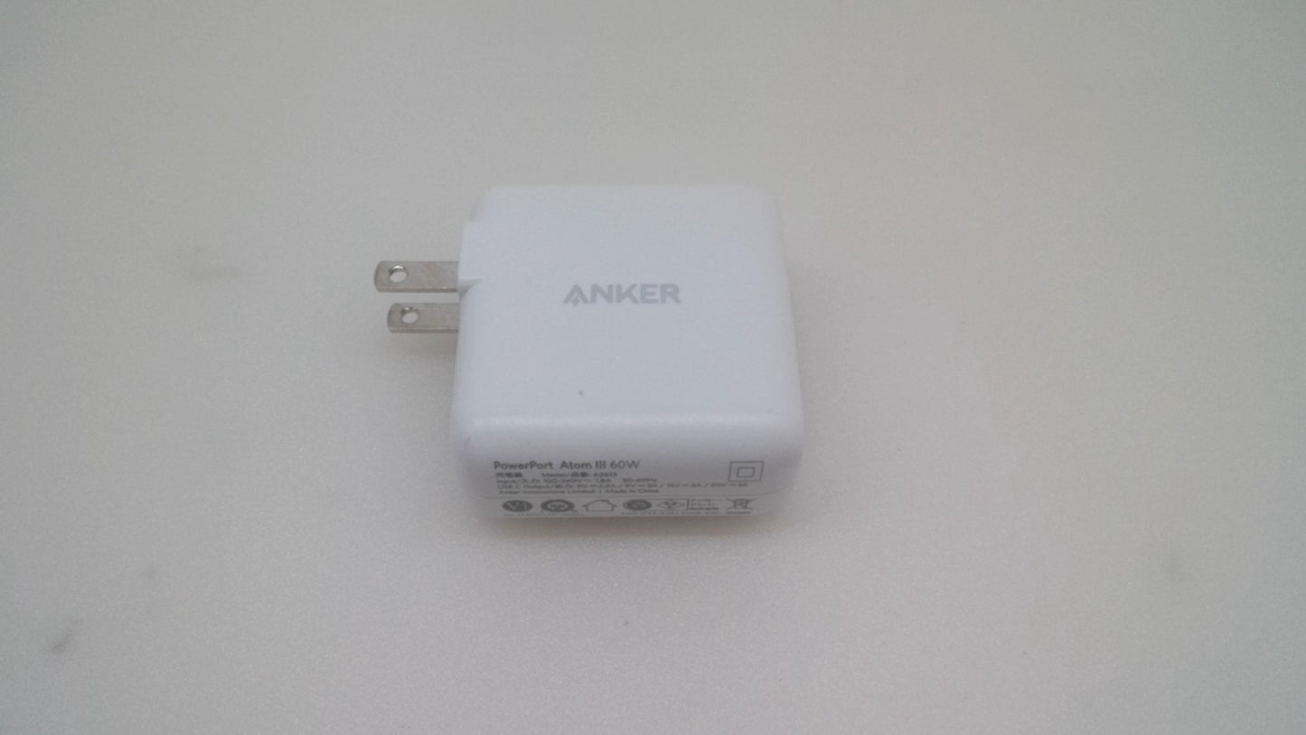 Anker PowerPort Atom III 60W 20V 3A A2613 Wall Charger/USB Charger