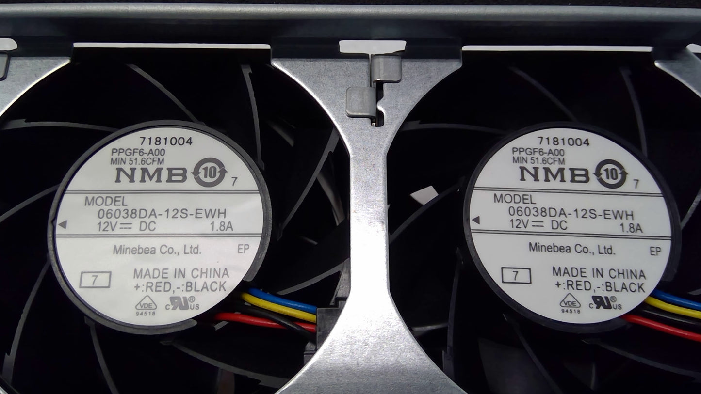 Dell PowerEdge R740 R740XD Fan Cage Assembly w/ 6x NMB Fans 06038DA-12S-EWH