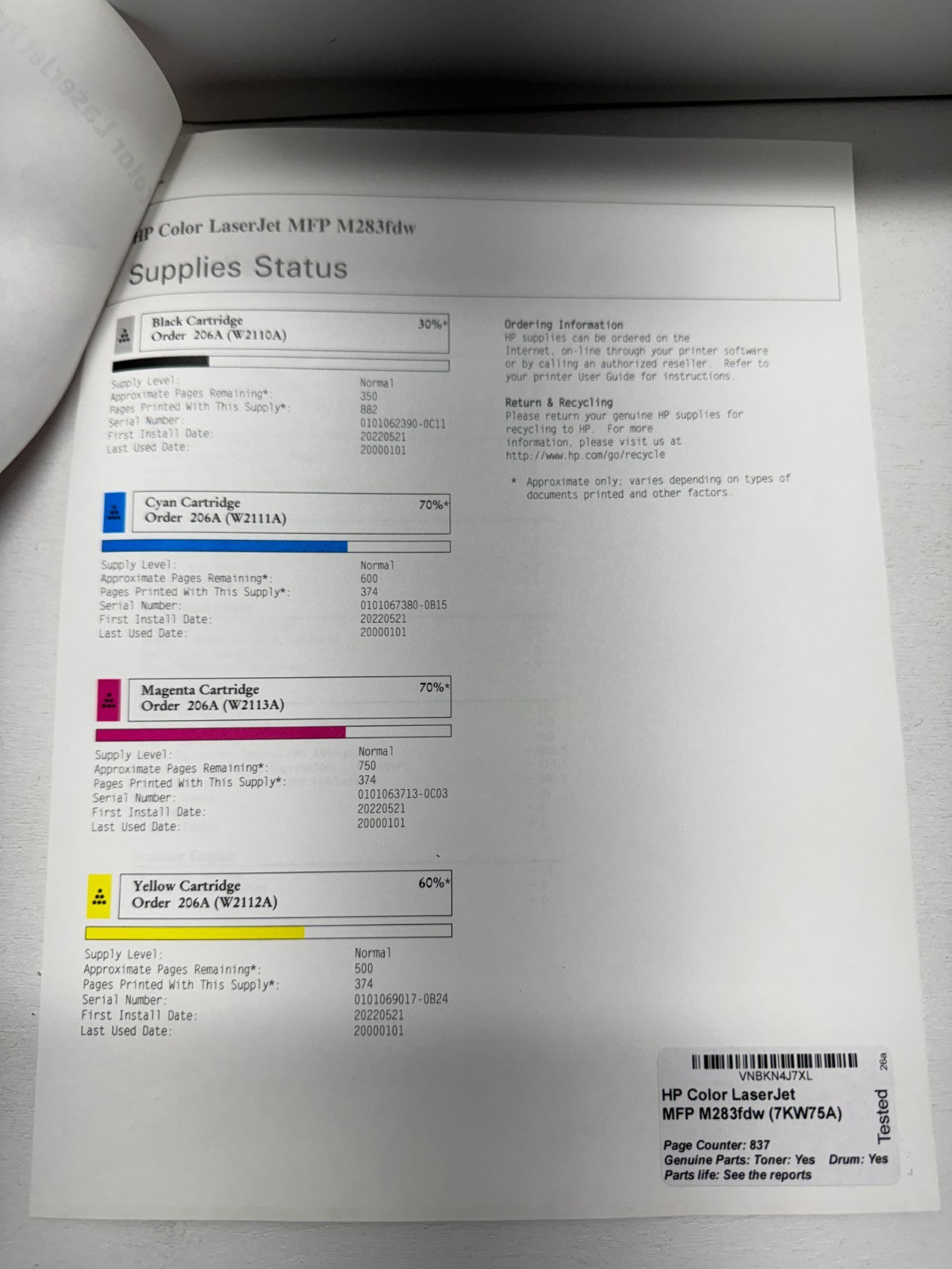 HP Color LaserJet Pro MFP M283fdw all-in-one wireless color laser printer Tested