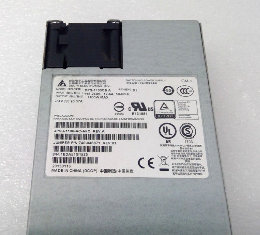 Juniper JPSU-1100-AC-AFO 1100W AC Power Supply for EX4300 Switch 740-046871