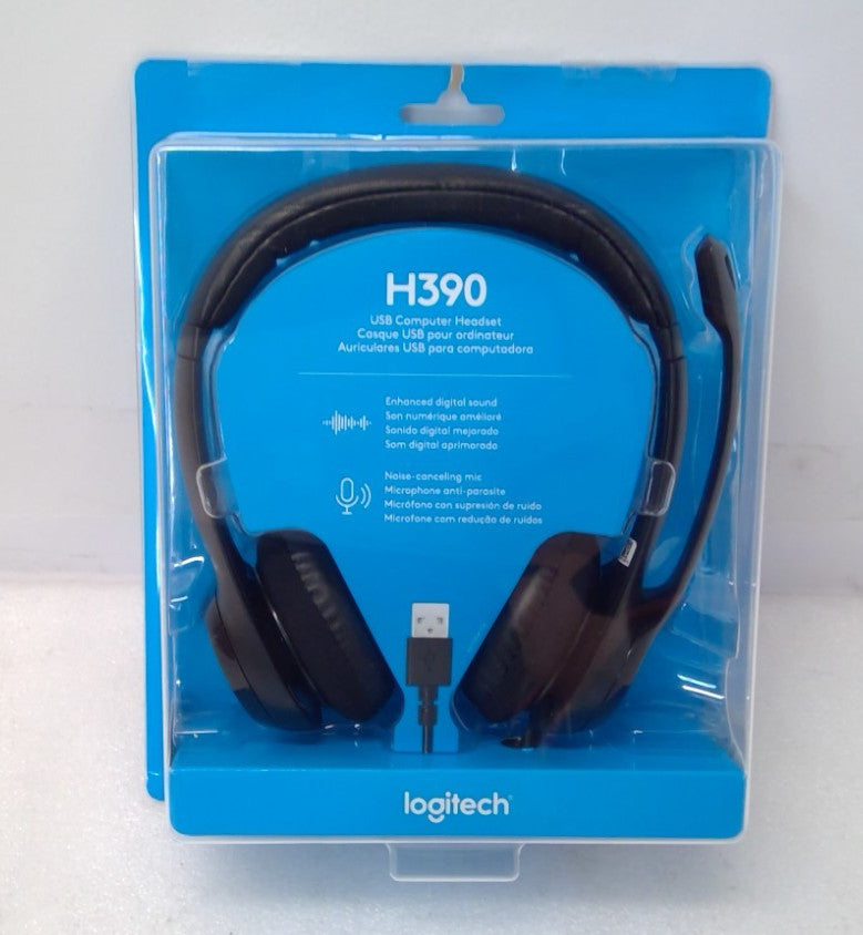 Logitech H390 Black Over the Ear USB Headset