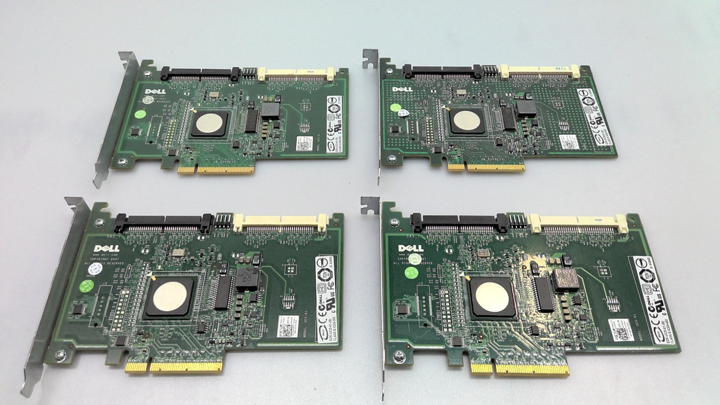 Lot of 4 Dell RAID PERC 6IR SAS SATA RAID Controller Card P/N:0JW063 JW063