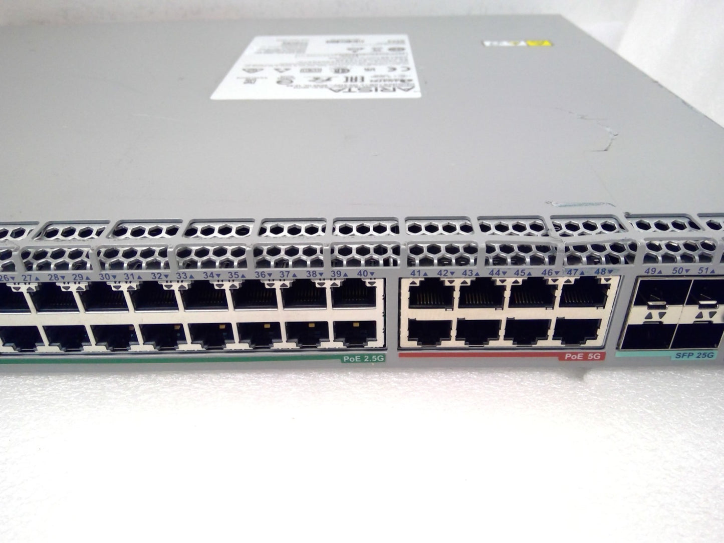 Arista CCS-720XP-48ZC2 40-Port 2.5G, 8-Port 5G PoE, 4-SFP 25G 2-100G W/ PSU FANS