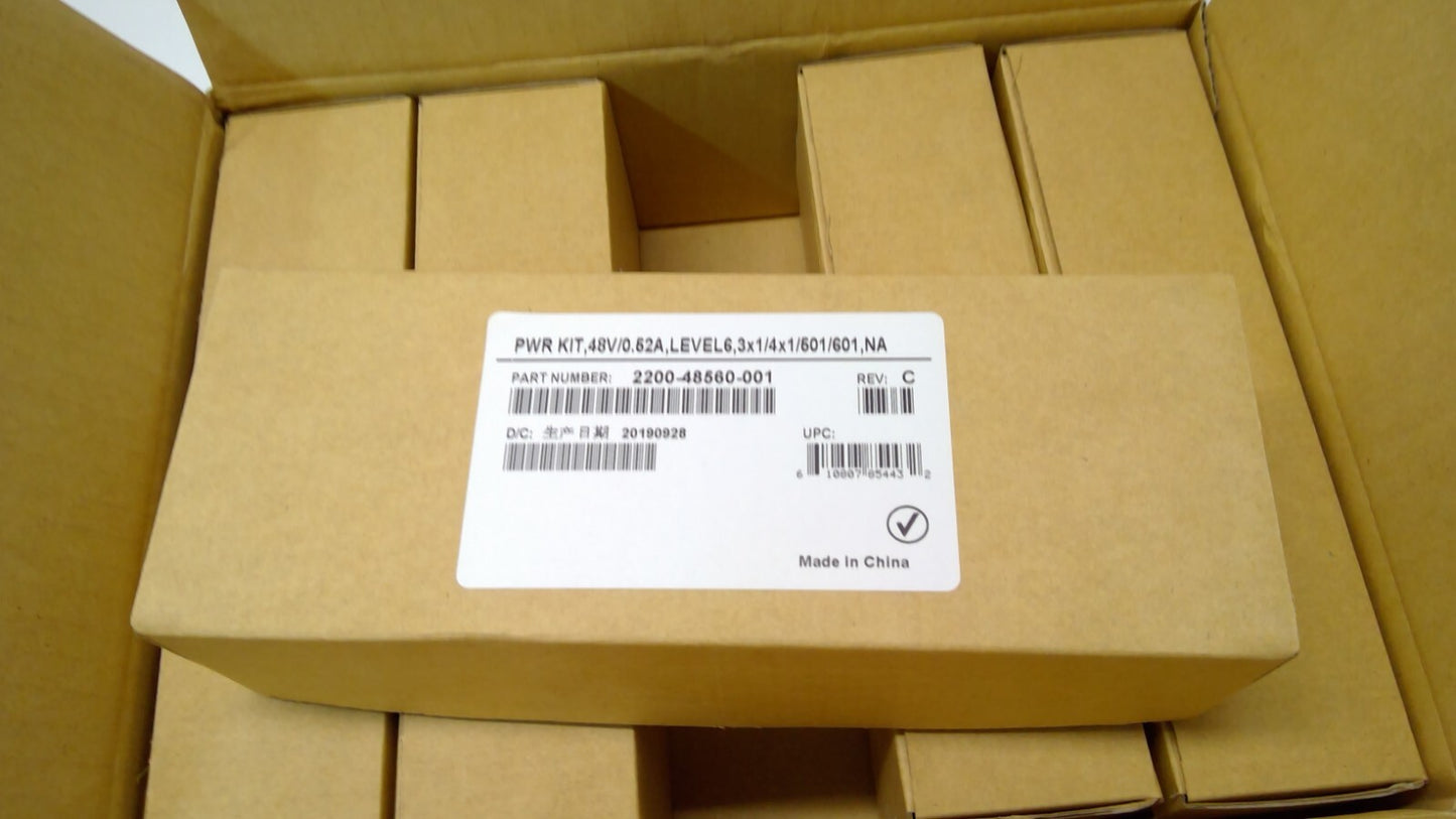 New Lot of 5 Polycom VVX  2200-48560-001 Power Adapter Kits 48V 0.52A