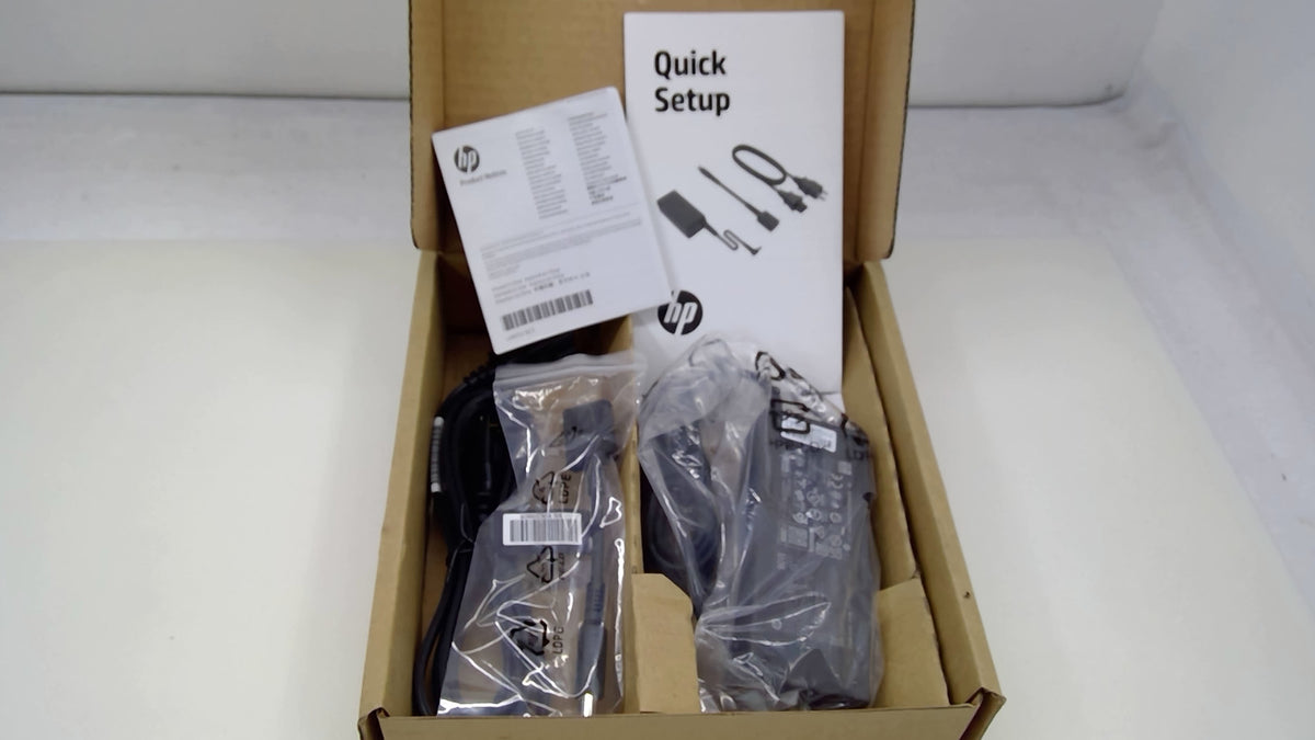 NEW Open Box HP 90W Smart Adapter H6Y90AA#ABA 710413-001 w/ 4.5-7.4mm Dongle