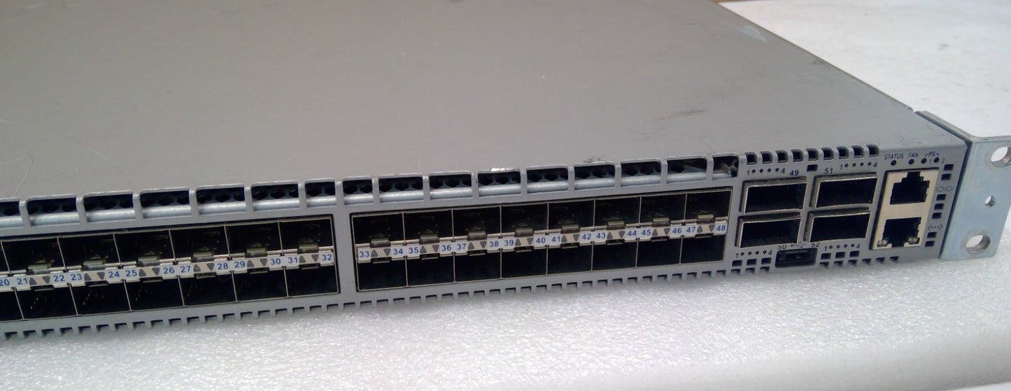 Arista DCS-7050S-64-F 48-Port 10G SFP+ 4x QSFP+ Ethernet Switch