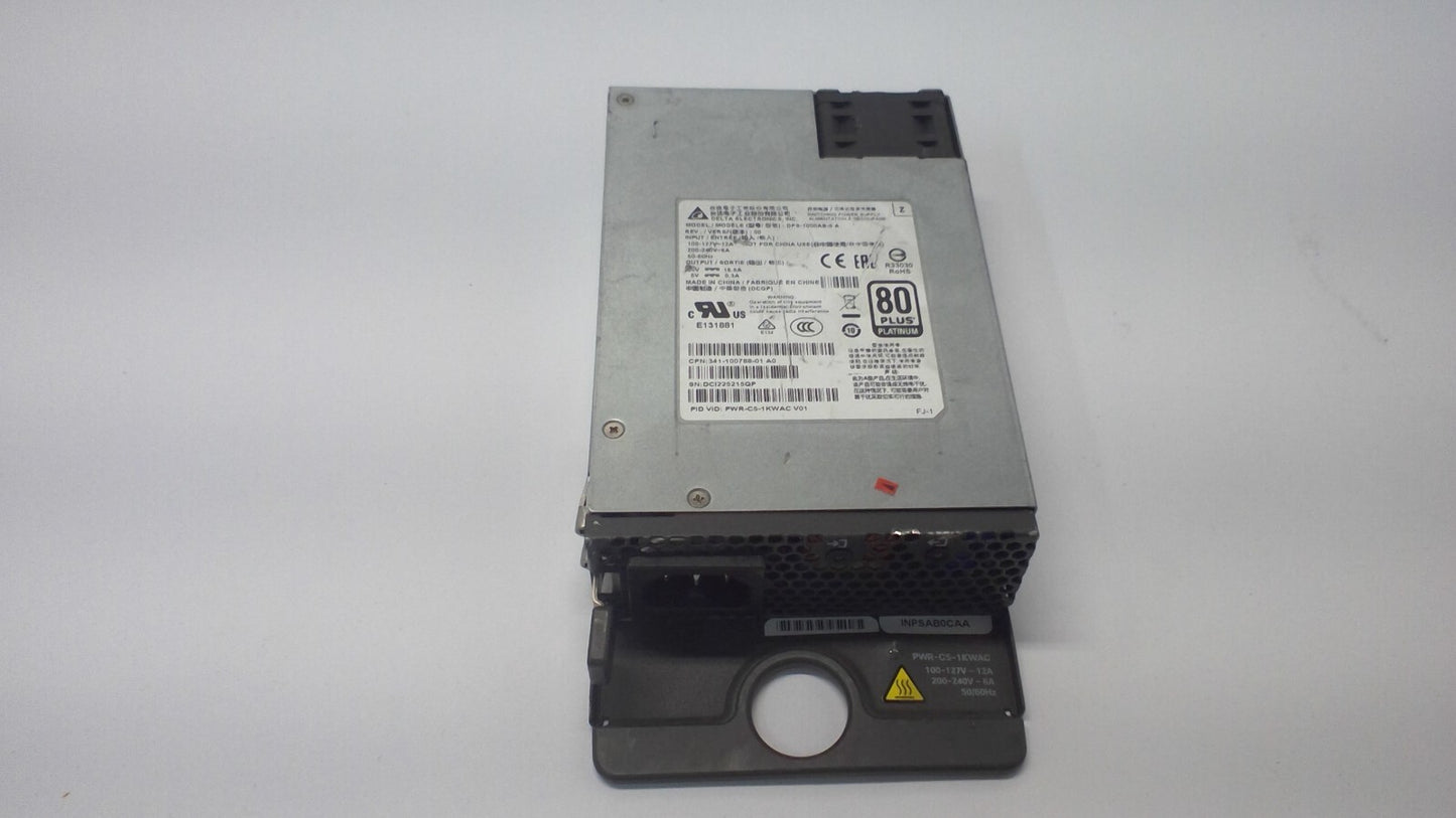 Cisco PWR-C5-1KWAC V01 80 Plus Platinum Switch Power Supply Catalyst 9200