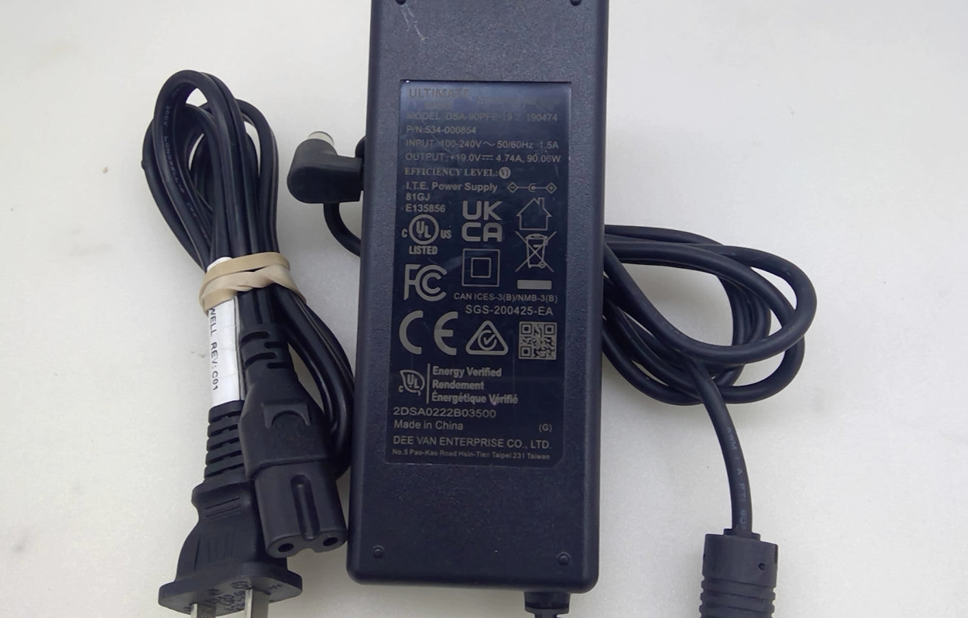 Ultimate Ears DSA-90PFE-19 2 19V 4.74A 90W AC Power Adapter534-000854 W/Cord