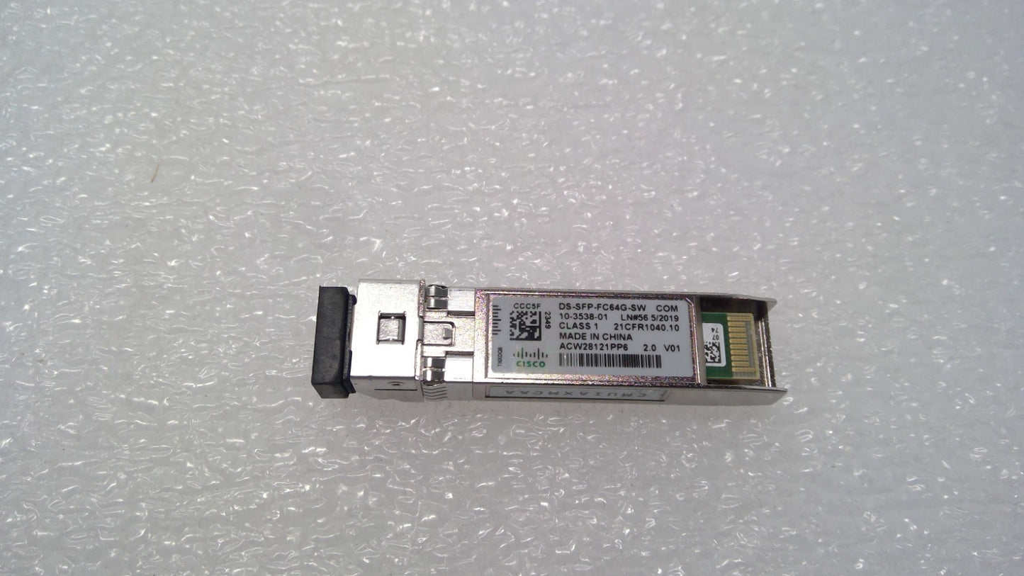 Cisco DS-SFP-FC64G-SW, 64GB  P/N 10-3538-01, SW SFP with hologram