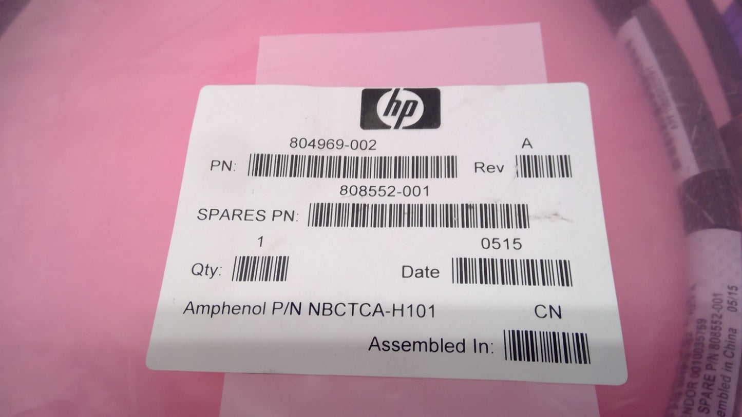 NEW HP 804969-002 Mini-SAS HD SFF-8643 Y-Splitter 1M Cable Ampenol
