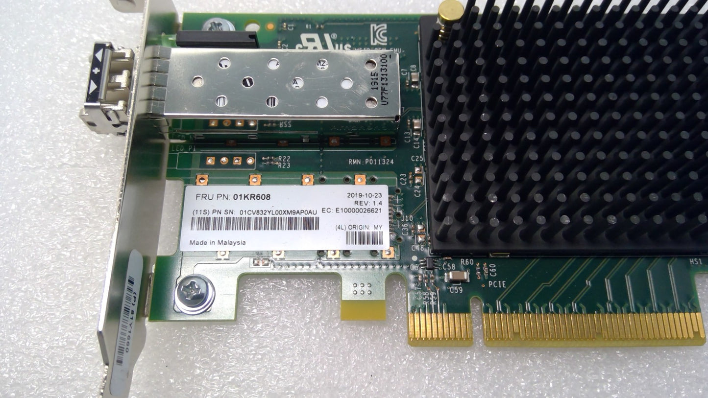 Lenovo Emulex 01KR608 P011324-23F 16Gb Gen 6 FC single-port HBA w/ 1x16G SFP