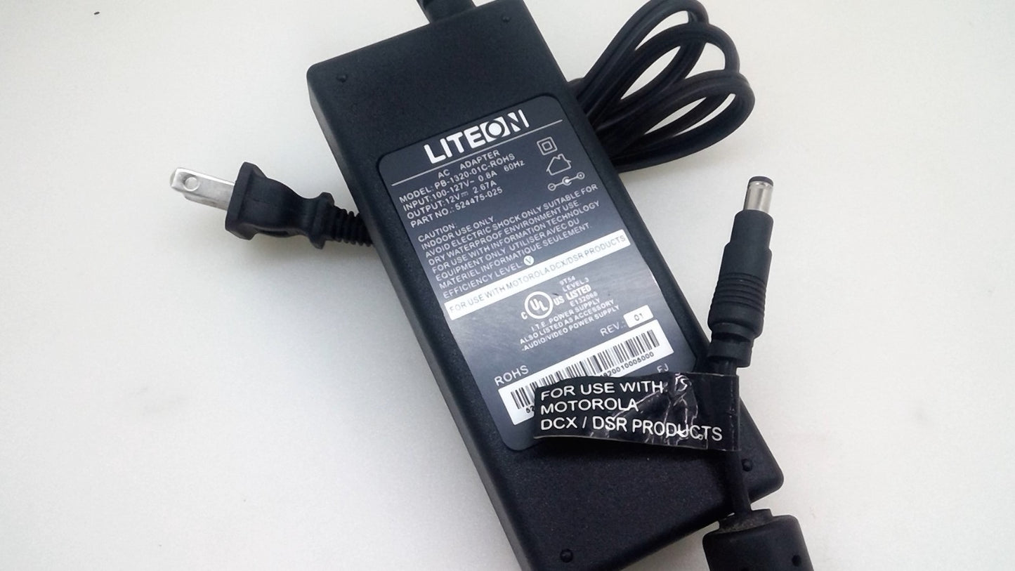 LiteOn PB-1320-01C-ROHS AC Power Adapter 12V 2.67A for Motorola DCX/DSR HD DVR