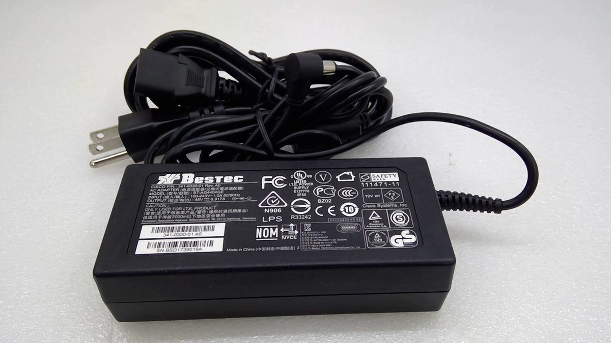 Genuine Cisco 341-0330-01 44W AC Adapter 48V 0.917A Bestec BT-AG4404GE