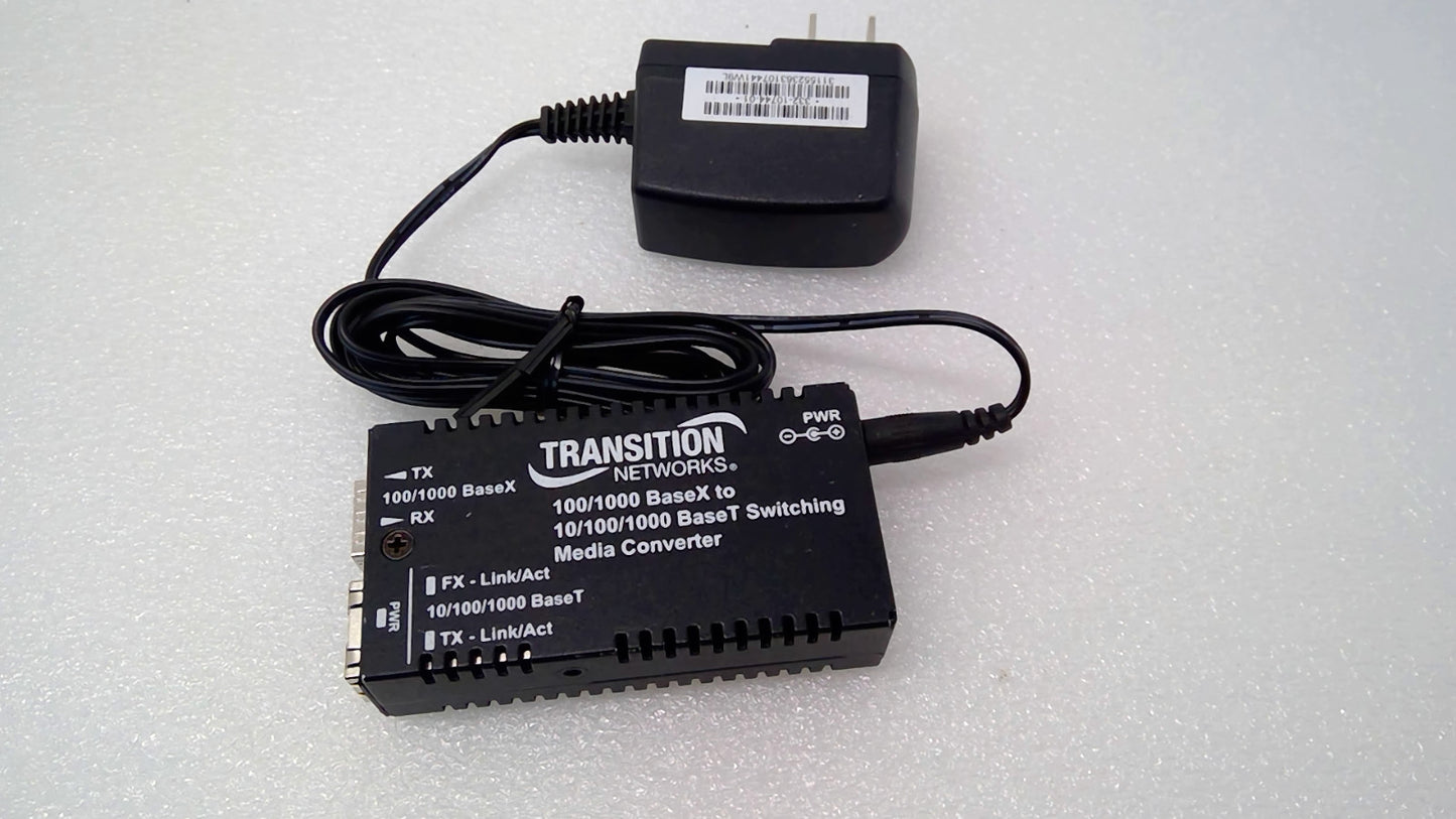 Transition M/GE-PSW-SFP-01 Mini Gigabit Media Converter RJ45 to SFP w/charger