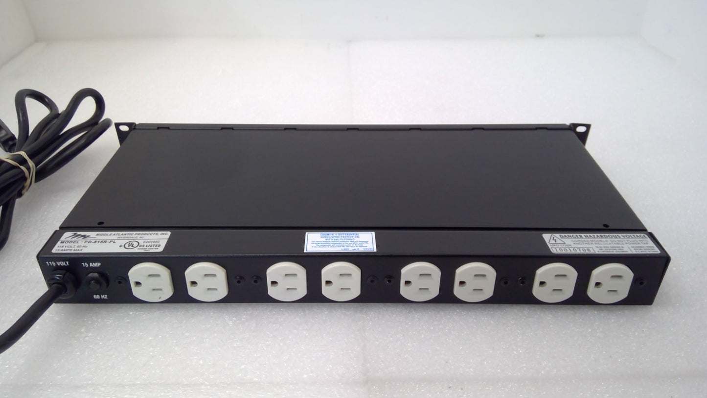Middle Atlantic Products PD-815R-PL Rackmount Power Center 120V-12A-60Hz